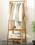 簡約實木開放式衣帽架 (茶色/原木色) 66/86/116x40x160cm